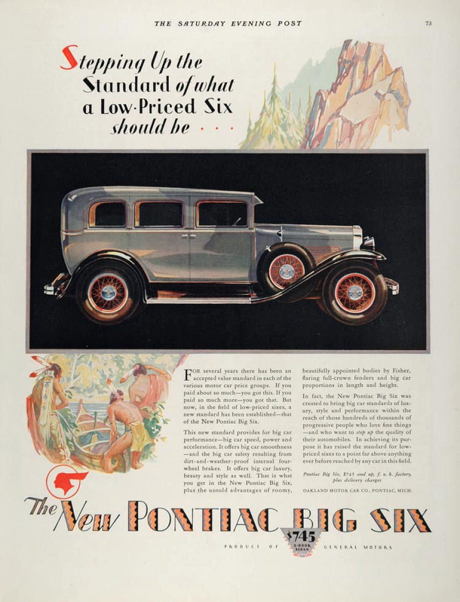 1929 Pontiac Auto Advertising